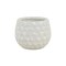 Contemporary Home Living; Contemporary Home Living 4.25" White Round Hexagonal Glazed Planter Pot; Category:Planters & Containers; Image:2